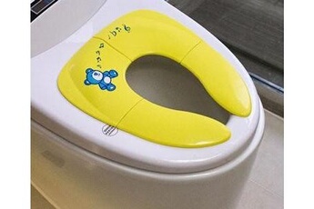 Pot bébé Wewoo 3 pcs baby travel siège de toilette portable d'entraînement pliable pour enfants urinalpot chaise pad jaune