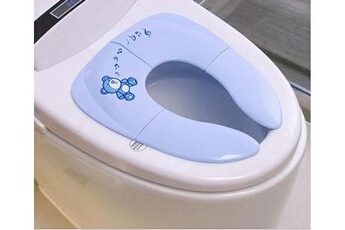 Pot bébé Wewoo 3 pcs baby travel siège de toilette portable d'apprentissage pliant pour enfants urinalpot chaise pad bleu