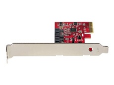 Carte PCI Express SATA 2 ports - Contrôleur PCIe SATA - ASM1166 Raid - Convertisseur PCI Express 2.0 vers SATA - Connecteurs Empilés - Carte
