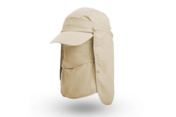 Casquette et chapeau sportswear Wewoo Chapeau de soleil multifonctionnel chapeau de protection solaire de pêche en plein air casquette de baseball à séchage rapide (kaki)