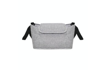 Accessoires poussettes Wewoo Sac de rangement suspendu pour poussette sac de poussette multifonctionnel de grande capacité (gris en lin)