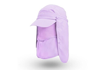 Casquette et chapeau sportswear Wewoo Chapeau de soleil multifonctionnel chapeau de protection solaire de pêche en plein air casquette de baseball à séchage rapide (violet)