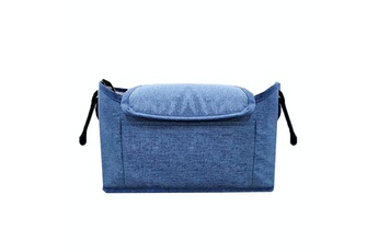 Accessoires poussettes Wewoo Sac de rangement suspendu pour poussette sac de poussette multifonctionnel de grande capacité (bleu en lin)