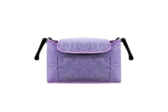 Accessoires poussettes Wewoo Sac de rangement suspendu pour poussette sac de poussette multifonctionnel de grande capacité (lin violet)