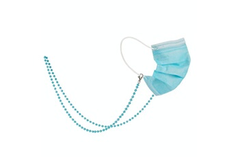 Création perle et bijou Wewoo 3 pcs brillant cristal perles masque à la main anti-perte lanière suspendue chaîne lunettes chaîne (couleur unie bleu ciel)