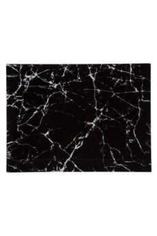 planche à découper five simply smart - planche à découper en verre marbre 40cm noir