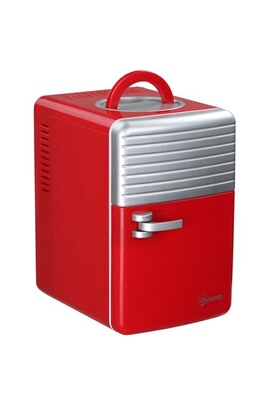 Outsunny Mini réfrigérateur portable 2 en 1 froid chaud 6 L AC 220-240 V DC 12 V rouge