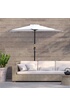 Outsunny Demi parasol - parasol de balcon - ouverture fermeture manivelle - acier polyester haute densité blanc photo 2