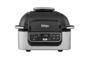 Ninja Grille-viande foodi ag301eu - grill d'intérieur technologie cyclonic air 5 modes de cuisson préprogrammés jusqu'a 265° 1760w