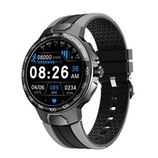 Montre connectée GENERIQUE Montre connectée E15 étanche, avec moniteur de fréquence cardiaque et gps, pour android et ios Gris