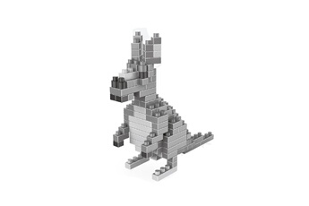 Autres jeux de construction Wewoo Jeu construction diy kangourou modèle en plastique particule de diamant building block assemblé jouets