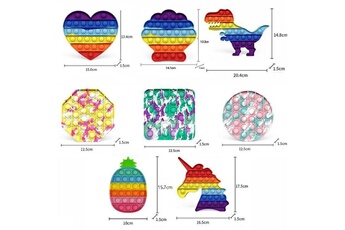 Autre jeux éducatifs et électroniques Wewoo 5 pcs enfants math logic jouets éducatifs silicone pressant jeu parent-enfant, style: shell (rainbow)