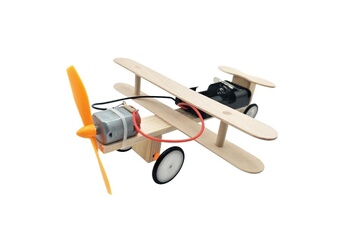Autres jeux de construction Wewoo Enfants technologie petite production diy taxi électrique avion modèle matériaux faits à la main jouets enseignants