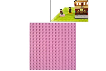 Autres jeux de construction Wewoo 32 * 32 petites particules bricolage bloc de construction plaque inférieure 25,5 * 25,5 cm de mur accessoires jouets pour enfants rose