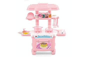 Autres jeux de construction Wewoo Miniature de cuisine en plastique faire semblant de jouer enfants jouets pour filles garçons simulation cuisson ustensiles de de ensemble rose