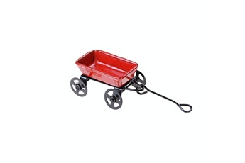 Autres jeux de construction Wewoo 112 mini mignon dollhouse miniature en métal rouge petit tirer le chariot meubles de jardin accessoire jouet pour la décoration intérieure cadeau