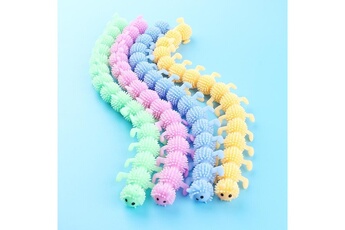 Autre jeux éducatifs et électroniques Wewoo 12 pcs enfants en caoutchouc souple 16-section caterpillar stretch décompression jouet (rose)