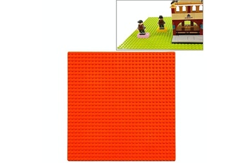Autres jeux de construction Wewoo 32 * 32 petites particules bricolage bloc de construction plaque inférieure 25,5 * 25,5 cm de mur accessoires jouets pour enfants orange