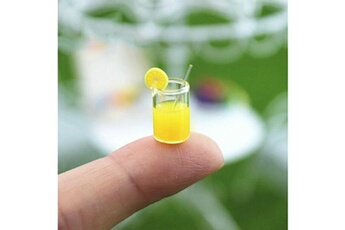 Autres jeux de construction Wewoo 5 pcs mini tasse d'eau au citron miniature maison de poupée accessoires tasses jouet décoration cadeaux à jus d'orange et