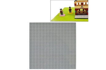 Autres jeux de construction Wewoo 32 * 32 petites particules bricolage bloc de construction plaque inférieure 25,5 * 25,5 cm de mur accessoires jouets pour enfants gris clair