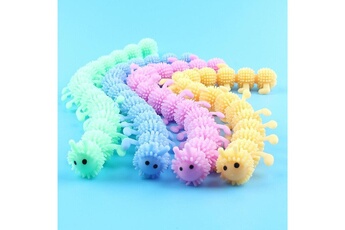 Autre jeux éducatifs et électroniques Wewoo 12 pcs enfants en caoutchouc souple 16-section caterpillar stretch décompression jouet (vert)
