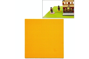 Autres jeux de construction Wewoo 32 * 32 petites particules bricolage bloc de construction plaque inférieure 25,5 * 25,5 cm de mur accessoires jouets pour enfants jaune