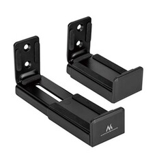 Support d'enceinte Maclean MC-932 Support universel de barre de son Support mural pour barre de son Haut-parleur Fixation de boîte Profondeur réglable 90~154mm jusqu'à 1 5kg 2x