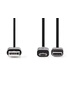 Nedis Valueline - Kit de câble USB - USB 2.0 - 1 m - noir photo 2