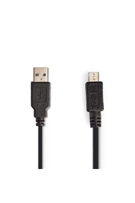 Cables USB Nedis - Câble USB - USB (M) pour Micro-USB Type B (M) - USB 2.0 - 2 m - bobiné - noir