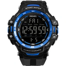 Montre connectée Smael Montres connectées 1350 Extérieur 50 mètres étanche Bleu foncé