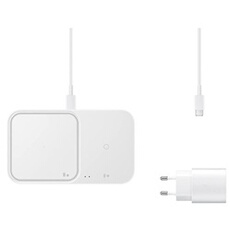 Samsung EP-P5400 - Plot de charge sans fil + adaptateur secteur - 15 watt - 2.77 A - AFC - blanc