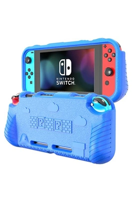 Etui et protection gaming GENERIQUE Coque pour Nintendo Switch OLED avec  Poignée Ergonomique FONGWAN Coque Dockable Anti-rayures et Antichoc - Bleu