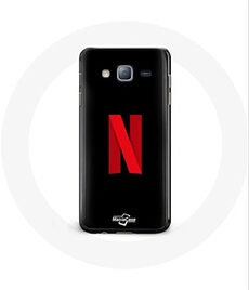 Coque pour Samsung Galaxy j5 Netflix Logo rouge fond noir