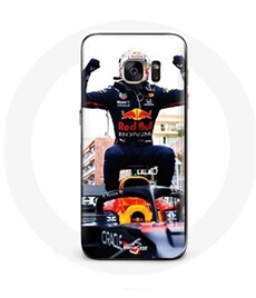 Coque pour Samsung Galaxy S6 Formule 1 Max Verstappen Pilote automobile F1 noir rouge et jaune