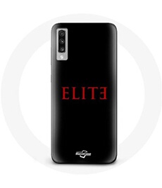 Coque pour Samsung Galaxy A70 Elite Saison 5 Logo Rouge Fond Noir