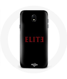 Coque pour Samsung Galaxy J7 2017 Elite Saison 5 Logo Rouge Fond Noir