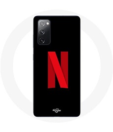 Coque pour Samsung Galaxy S20 FE Netflix Logo rouge fond noir
