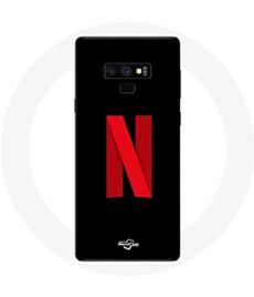 Coque pour Samsung Galaxy Note 9 Netflix Logo rouge fond noir