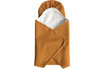 Couverture Couette bébé DOMIVA Domiva couverture nomade fluffy - coton/polyester - fermeture reglable - caramel - 120 x 120 cm