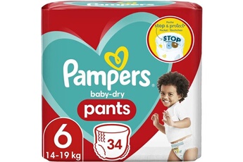 Couche bébé Pampers Pampers baby-dry pants taille 6 - 34 couches-culottes