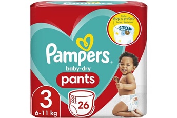 Couche bébé Pampers Pampers baby-dry pants taille 3 - 26 couches-culottes