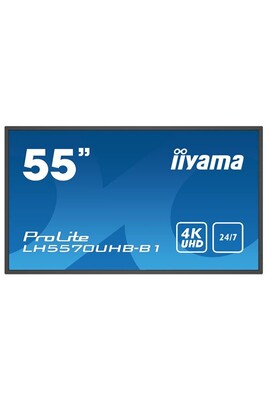 Moniteur semi pro Iiyama ProLite LH5570UHB-B1 - Classe de diagonale 55" (54.6" visualisable) écran LCD rétro-éclairé par LED - signalisation numérique - 4K UHD (2160p) 3840 x