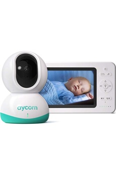 Babyphone Aycorn Babyphone - moniteur pour bébé avec caméra et écran lcd extra large, vision nocturne et surveillance de la température