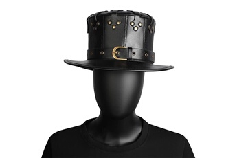 Article et décoration de fête Wewoo Fhg144bk halloween punk style rivet gentleman hat chapeau magique