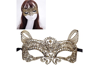 Accessoire de déguisement Wewoo Masque or halloween masquerade party danse sexy lady bronzing dentelle chat roi