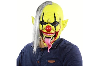 Accessoire de déguisement Wewoo Halloween festival party latex green face masque effrayé de clown, avec cheveux
