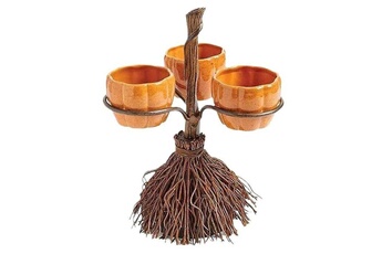 Article et décoration de fête Wewoo Support de rangement décoratif pour bol à collation à la citrouille d'halloween, style : ensemble de trois tasses