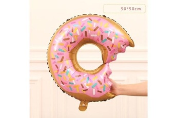 Article et décoration de fête Wewoo 4 pcs donut bonbons crème glacée en forme de ballons en aluminium joyeux anniversaire décorations grand hélium gonflable (colourful dount)