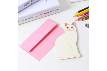 Article et décoration de fête Wewoo 20 pcs mignon animal mini carte anniversaire / carte de remerciement (fat cat)