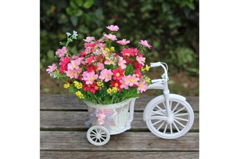 Article et décoration de fête Wewoo Jolie petite taille fleur panier vase à la main en rotin paniers tricycle vélo home decor jardin décoration de fête de mariage, aléatoire livraison de